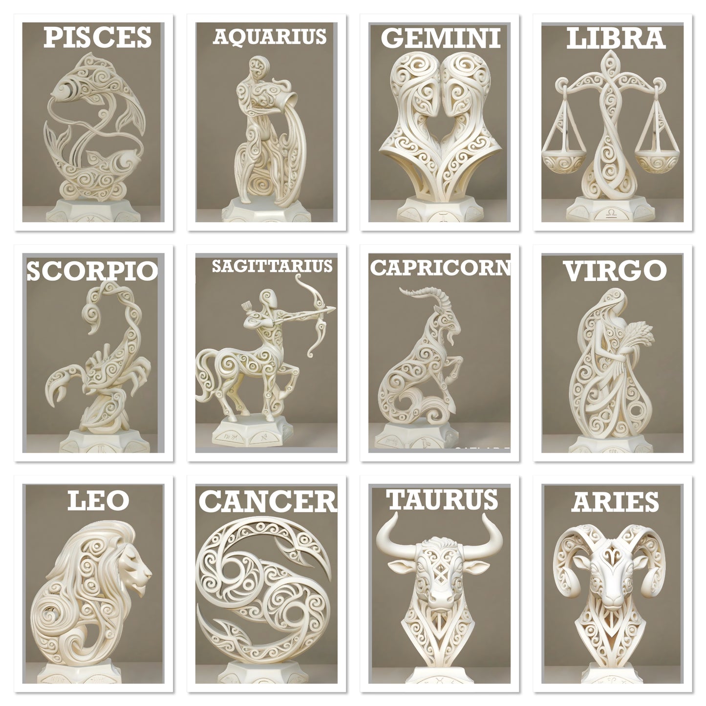 The Complete Zodiac Statue Collection