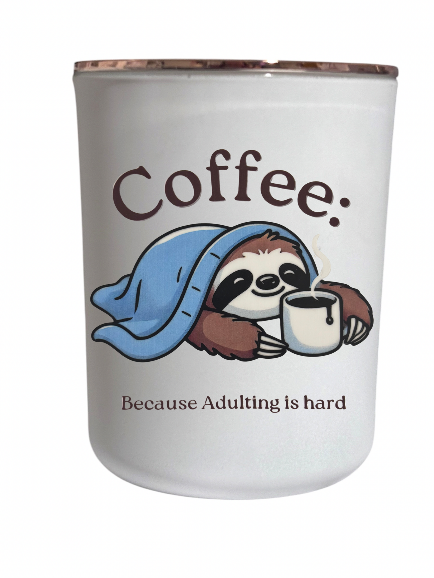 Coffee because adulting is hard - Large Candle