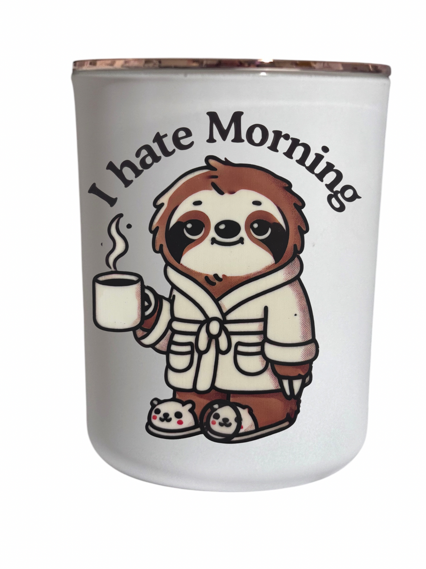 I hate morning - Large Candle