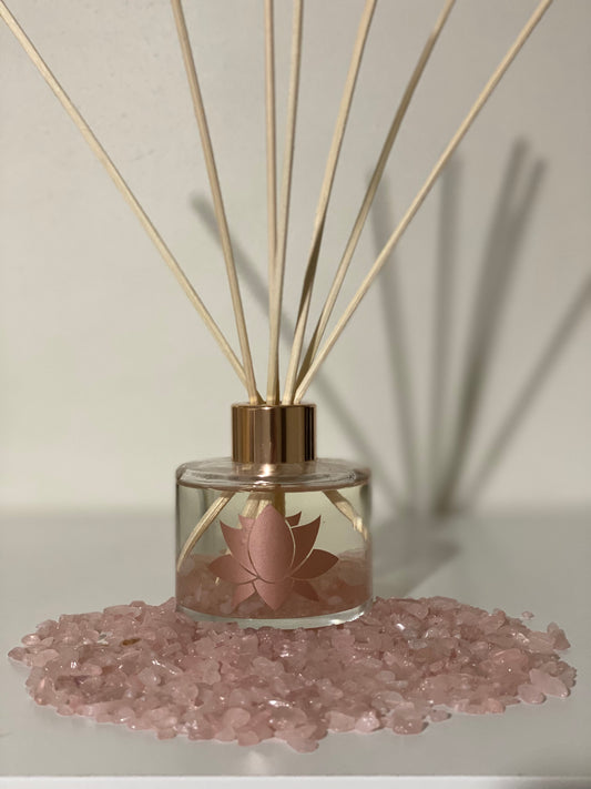 Rose Quartz Crystal Infused Reed Diffuser