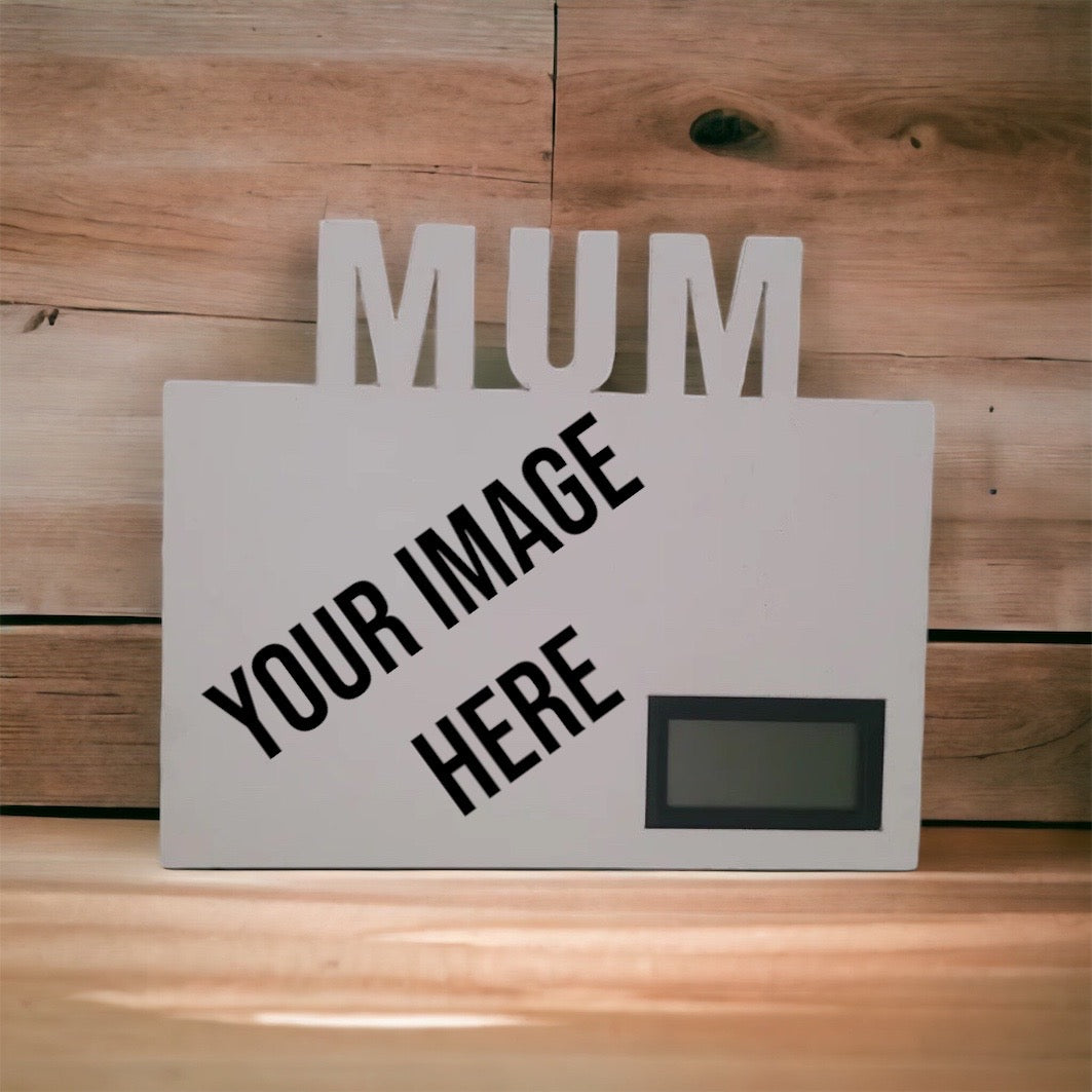 Personalised Mum Stand with Clock