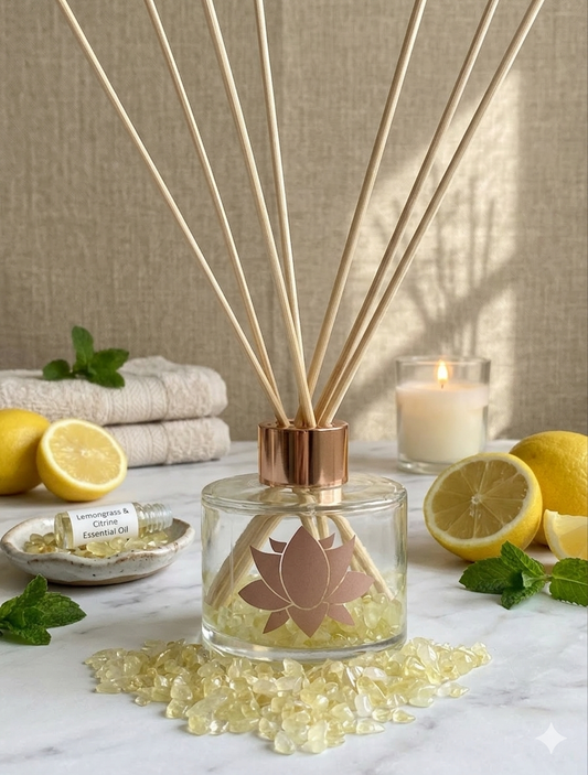 Citrine Crystal Infused Reed Diffuser