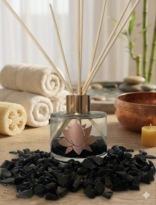 Black Obsidian Crystal Infused Reed Diffuser