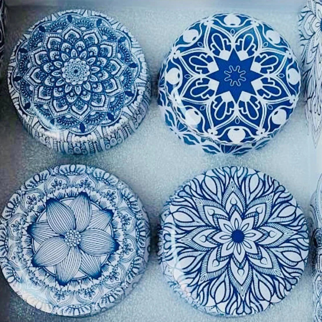 Blue & White Hampton tins (Box Set of 4)