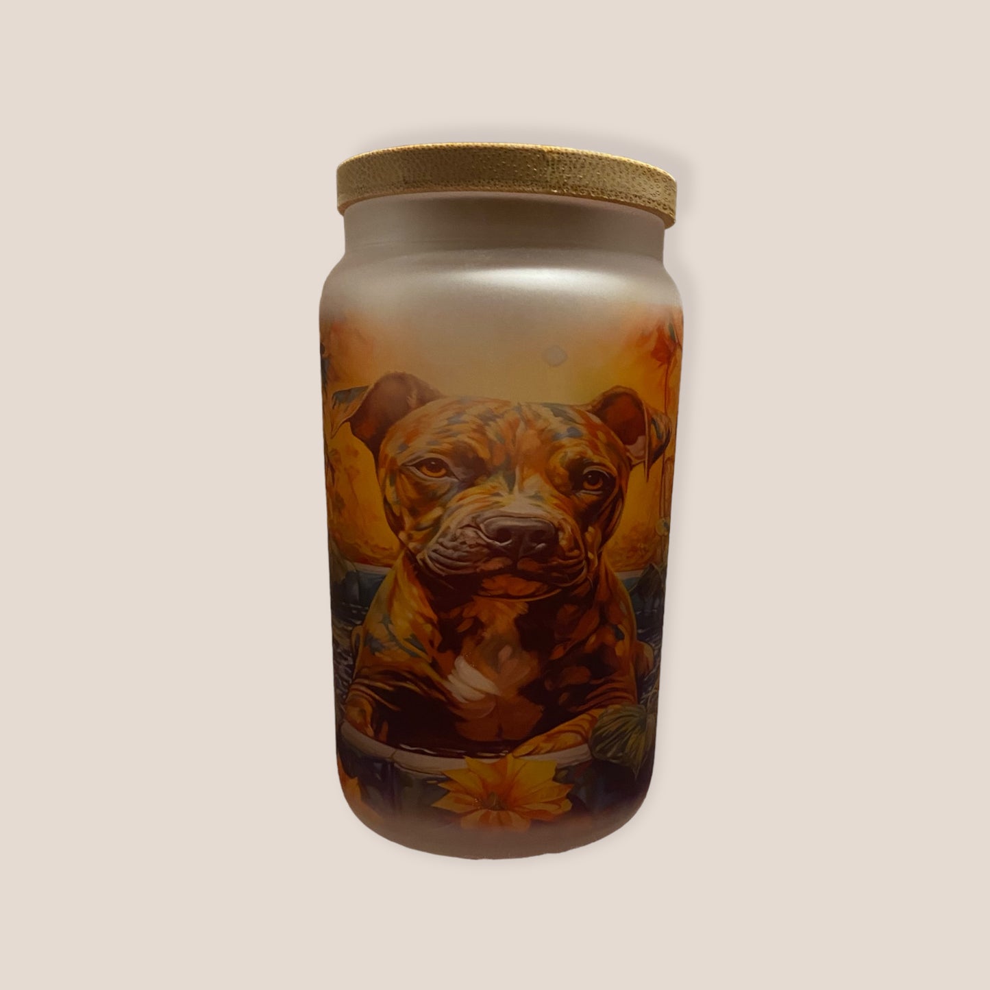 Glass and Bamboo - Amercian Staffy Tumbler