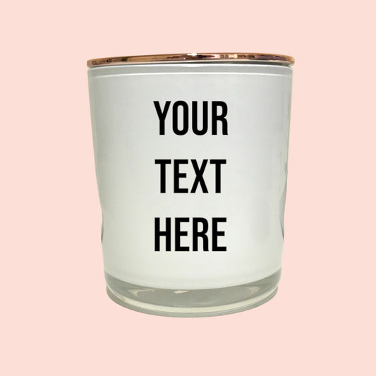 Custom Candle - Gold Writing