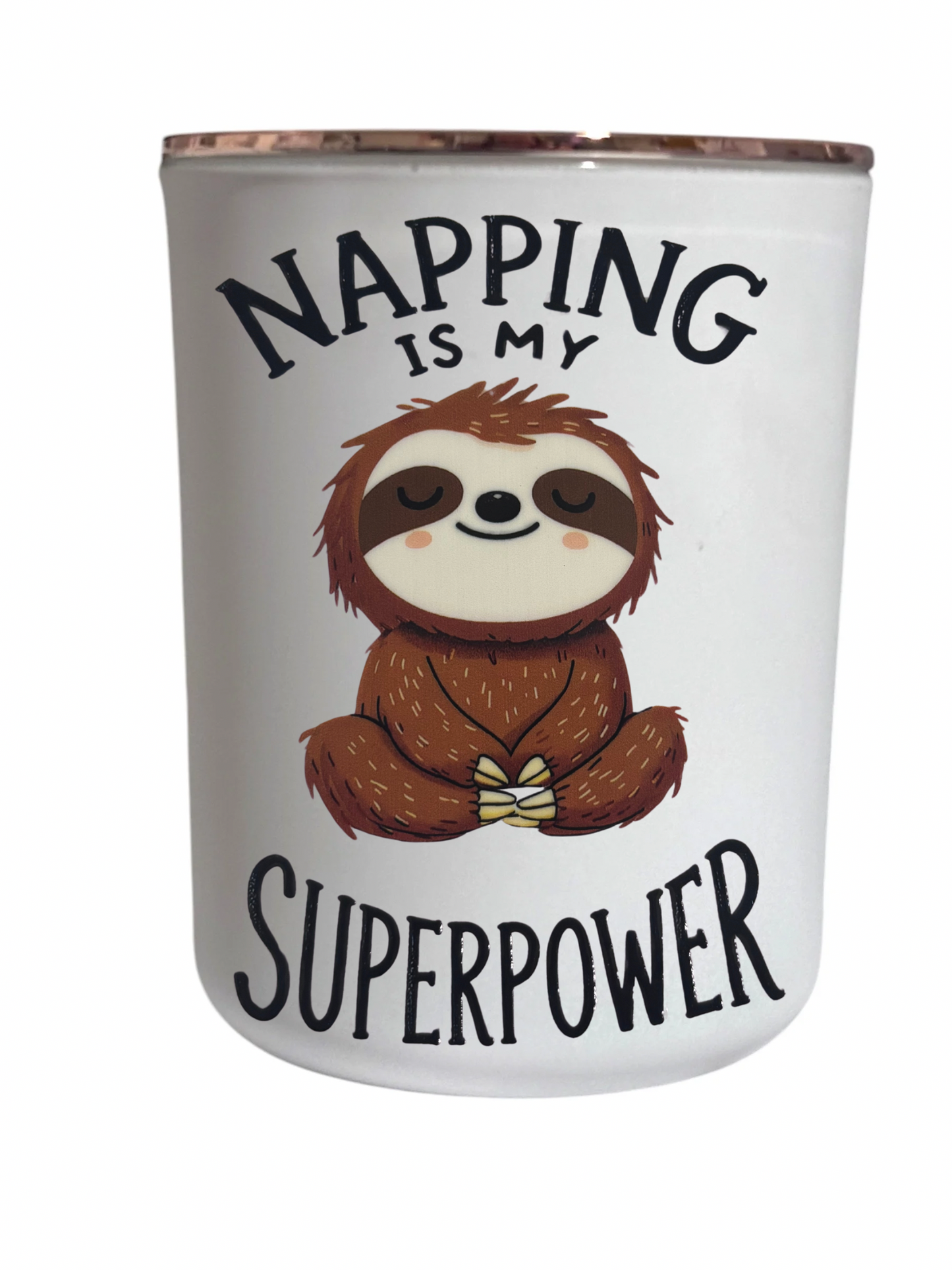 Napping is my superpower Large Candle